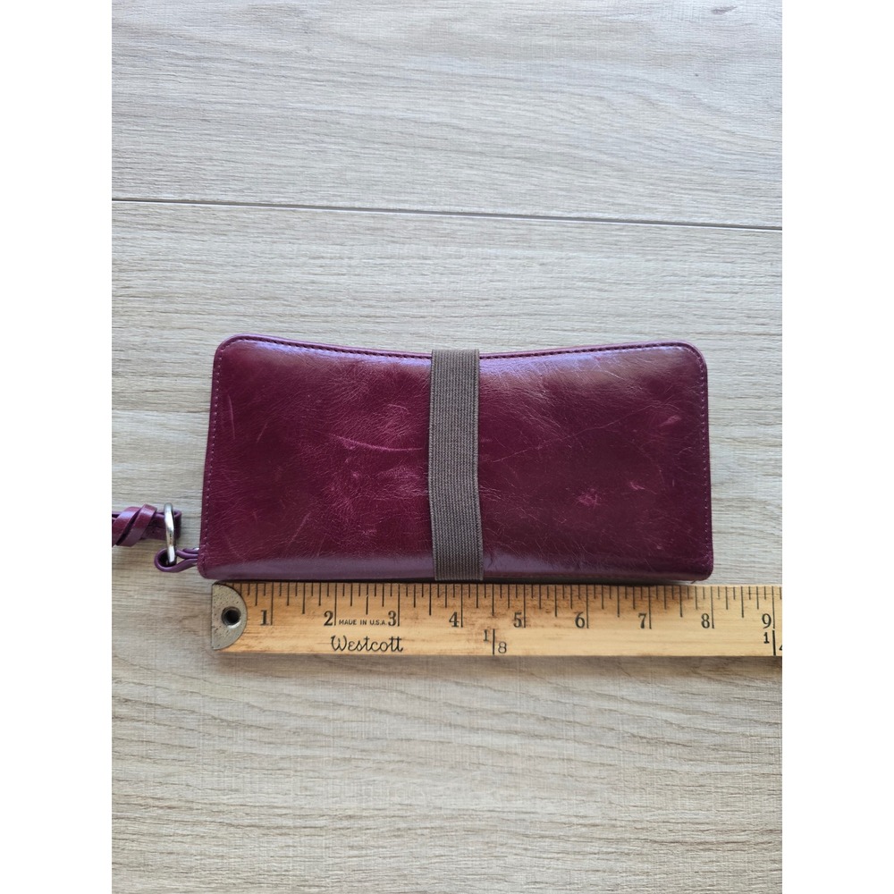 NWT HOBO Keira Leather Travel Wallet Bordeaux Organizer bohemian minimalist - Picture 8 of 9